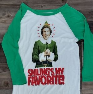Buddy the Elf Christmas Shirt 3/4 sleeve Extra Small